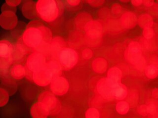 Abstract festive red bokeh snowflakes background, red, celebration