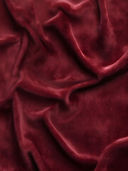 Fototapeta premium Deep Red Velvet-Like Texture Background Soft, Luxurious Holiday and Winter Feel for Cozy Design Projects