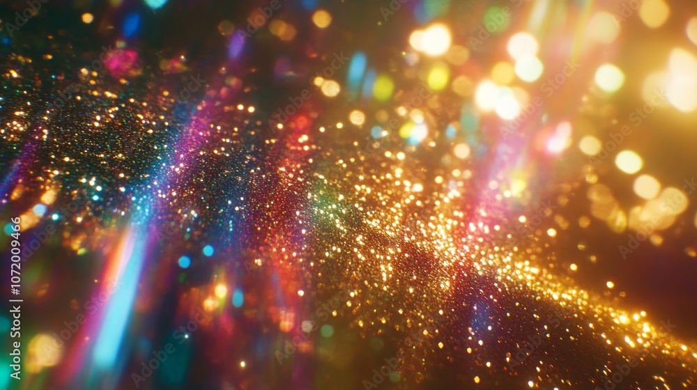Aufkleber a colorful, glittery background with a lot of sparkles