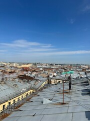 on the roof of the house in Saint Petersburg