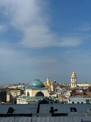on the roof of the house in Saint Petersburg