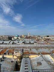 on the roof of the house in Saint Petersburg