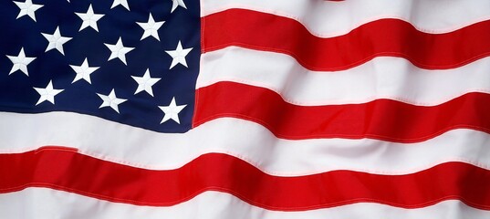 Obraz premium USA flag. American flag. American flag blowing in the wind