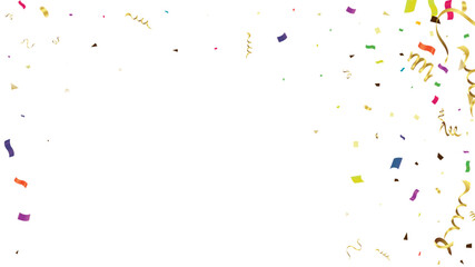 Color Confetti Isolated On White Background. Celebrate Vector Illustration