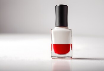 Isolated White Nail Polish Bottle Mockup on White Background