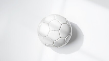 Obraz premium Soccer ball isolated on white background with shadow, white, equipment, sports