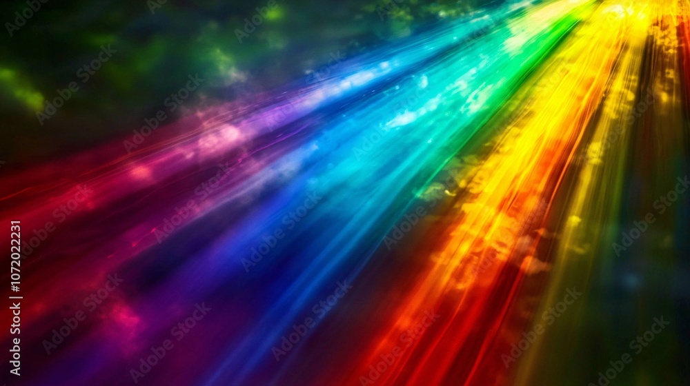 Poster colorful light rays create a mesmerizing display, blending vividly across the spectrum. perfect for 