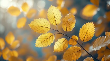 Fototapeta premium Autumn Leaves in the Sunlight