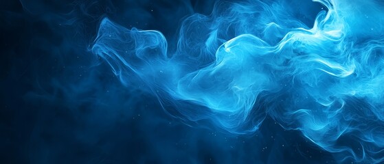 Fototapeta premium a blue smoke background with a black background
