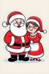 Santa Claus and his Wife Mrs Claus