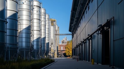 Industrial Silos and Manufacturing Facility in Daylight