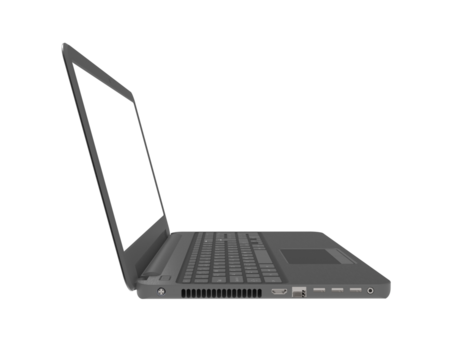 Notebook laptop isolate in transparent background 