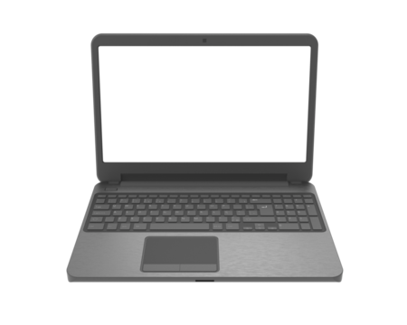 Notebook laptop isolate in transparent background 