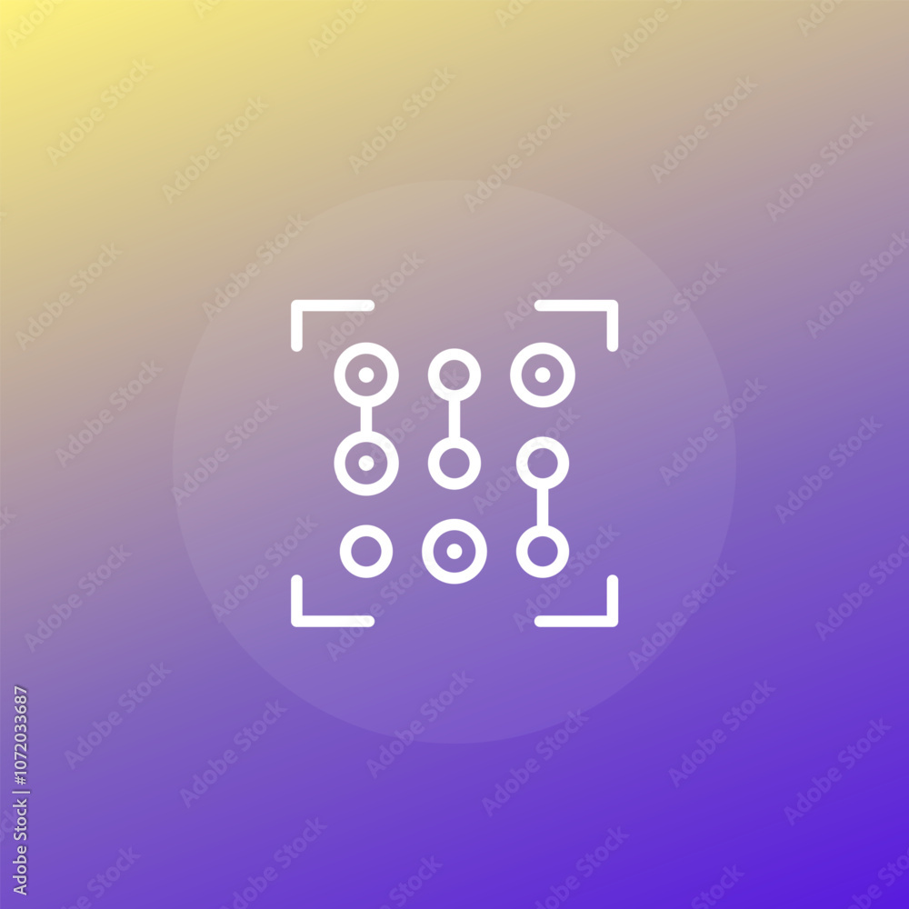 Poster pattern recognition icon in line design, vector