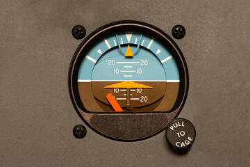 Attitude Indicator. An aerospace instrument for determining orientation of an aircraft in flight....