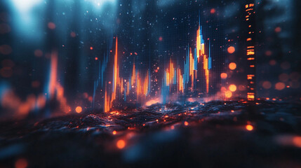 digital background with abstract code symbols, representing advanced technology, innovation, and the intersection of the digital world and human progress. It evokes themes of modernity and complexity