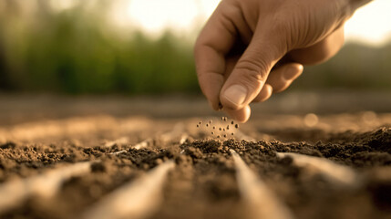 Plant seeds to cultivate a thriving garden