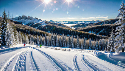 Winter Wonderland Escapade on Majestic Mountains