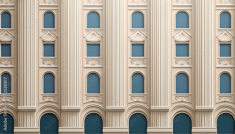Poster elegant minimalist facade patterns - simple, elegant patterns in classic design