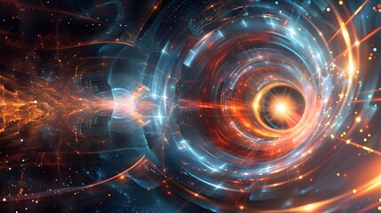 Futuristic Energy Portal with Dynamic Light Effects