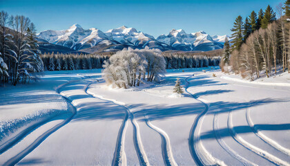 Serene Winter Wonderland Unfolds Above the Mountains