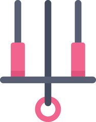 Minimalist icon of a ring toss game being played at a carnival or amusement park