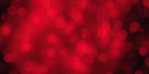 Abstract red bokeh snowflakes background with soft focus effect, energetic, Christmas