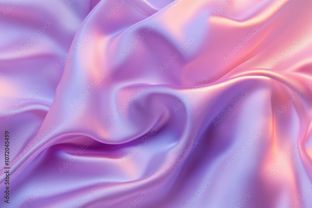 Poster a detailed view of pink silk fabric texture and pattern