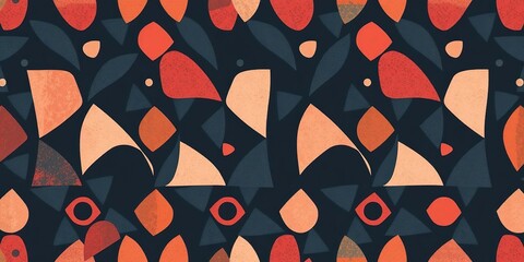 Abstract seamless geometric patterns inspired by modern art, design, trendy