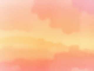 Abstract watercolor background of a sunset sky in shades of orange and purple, sky, abstract