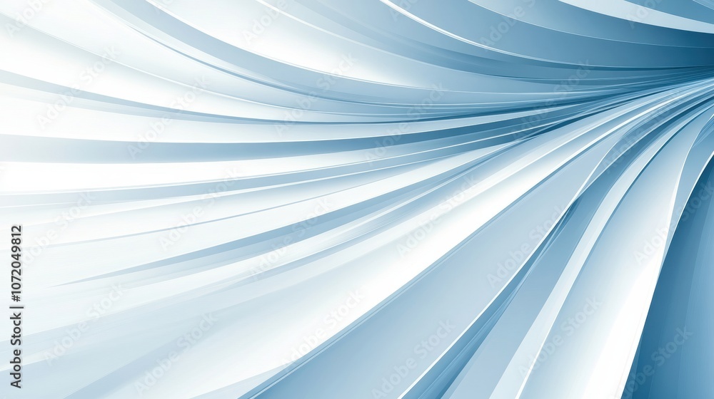 Poster abstract blue and white waves create a dynamic and fluid visual effect, ai