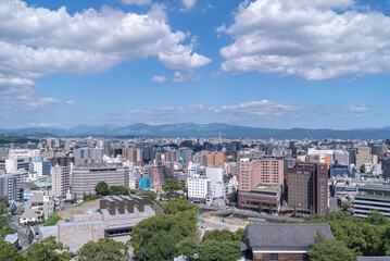 Naklejka premium view of kumamoto city