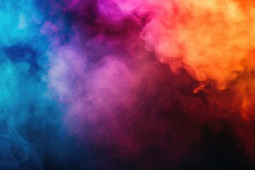 Smoke plumes in various colors rising from unknown source against dark background