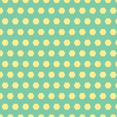  simple yellow colour poligon pattern on past green colour background.