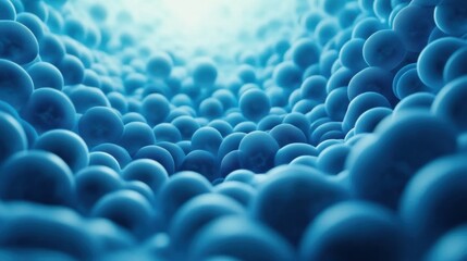 Obraz premium Blueberries in a dreamy, soft-focus close-up create a serene and refreshing visual, AI
