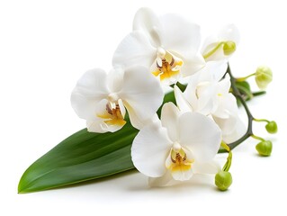 Obraz premium white orchid isolated on white