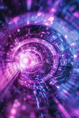 Obraz premium Abstract purple and blue background with lights