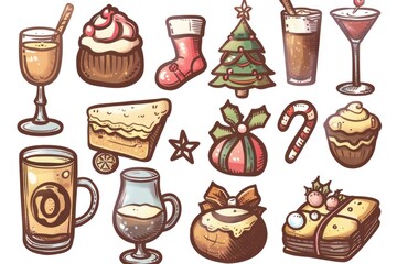 A collection of various snacks, meals, and beverages