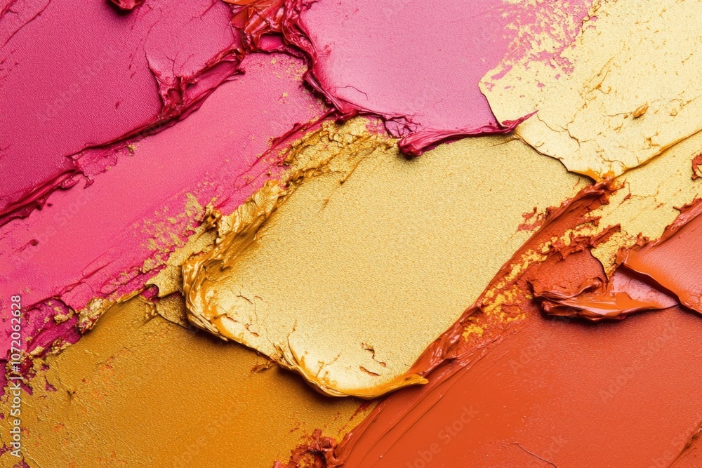 Poster a vibrant close-up view of a multicolored paint palette, ideal for artistic or design-related projec