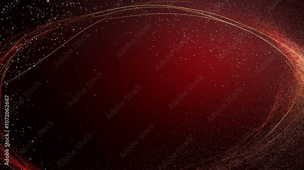 Poster abstract red and gold light trails: a captivating abstract background with glowing red and gold ligh