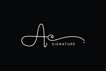 Ac Handwriting signature logo. Ac Hand drawn Calligraphy lettering Vector. Ac letter real estate, beauty, photography letter logo design