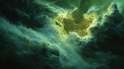 Fototapeta premium Abstract Green Clouds