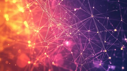 Fototapeta premium Abstract background with a glowing network of interconnected lines and points, creating a sense of digital connectivity.