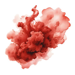 Fototapeta premium Cloudy red watercolor blob