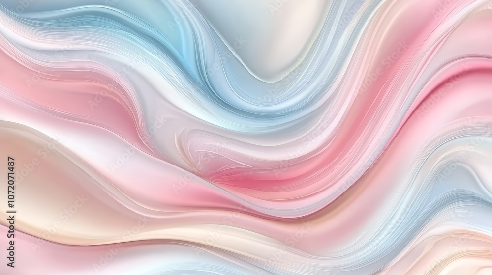 Poster abstract background with flowing smooth lines and soft pastel colors for elegant modern design