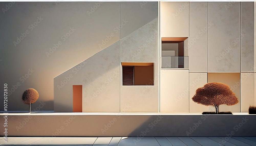 Poster subtle texture in minimalist exteriors - use of texture without complexity in classic design
