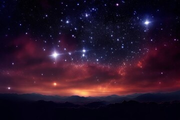 Naklejka premium stars in the night sky close up of a section of the night sky fi