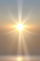 Obraz premium A soft and gentle sunbeam overlay, ideal for creating a dreamy and ethereal atmosphere.