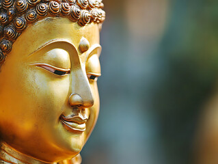 Closeup buddha statue