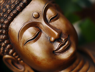 Closeup buddha statue